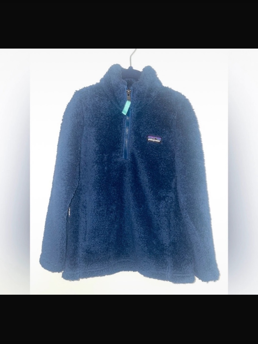 Patagonia Navy Kids Los Gatos Fleece/fuzzy pullover